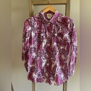 Ariat pink paisley button down shirt